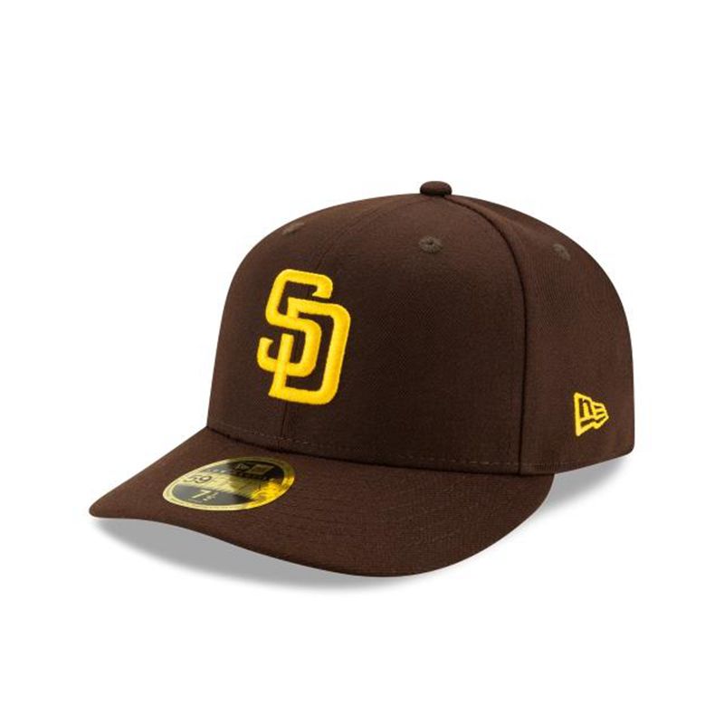 MLB San Diego Padres Authentic Collection Alt 2 Low Profile 59Fifty Fitted (FQN5944) - Brown New Era Caps